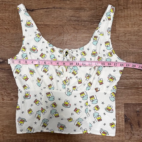 KEROPI By Sanrio Milkmaid Blouse Top Smocked Back In Cream Size XL - Picture 8 of 8